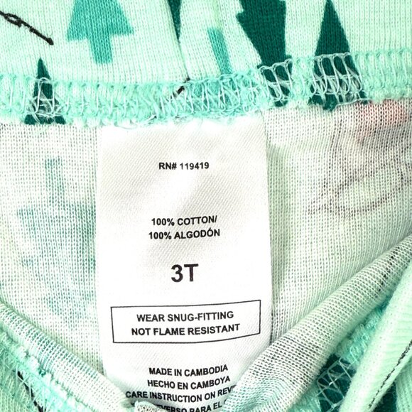 Peanuts Let It Snow Christmas Jersey Pajamas Set 2 PC Long Sleeve Top Bottom 3T - Picture 5 of 5